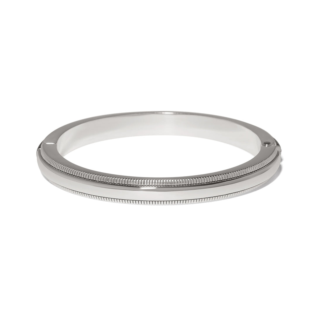 Mosaic Nova Hinged Bangle - Silver-Gold