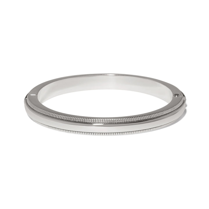 Mosaic Nova Hinged Bangle - Silver-Gold