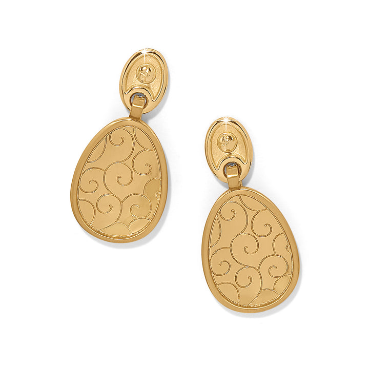Meridian Orbit Post Drop Earrings - Gold