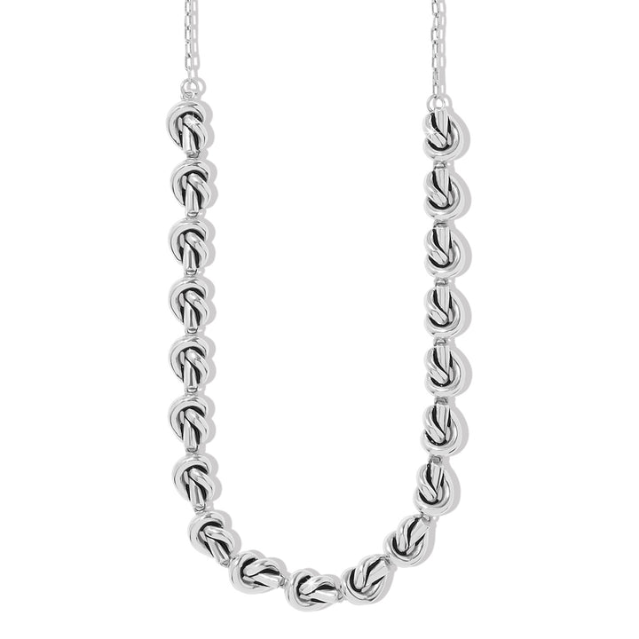 Interlok Single Knot Collar Necklace - Silver