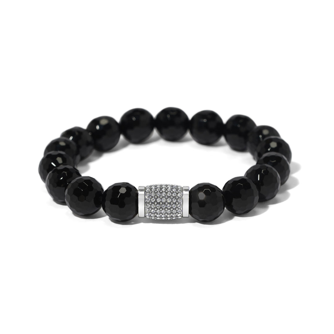 Meridian Solis Bead Stretch Bracelet - Black