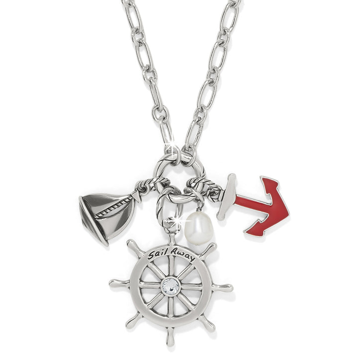 Americana Yacht Club Charm Necklace - Silver-Multi