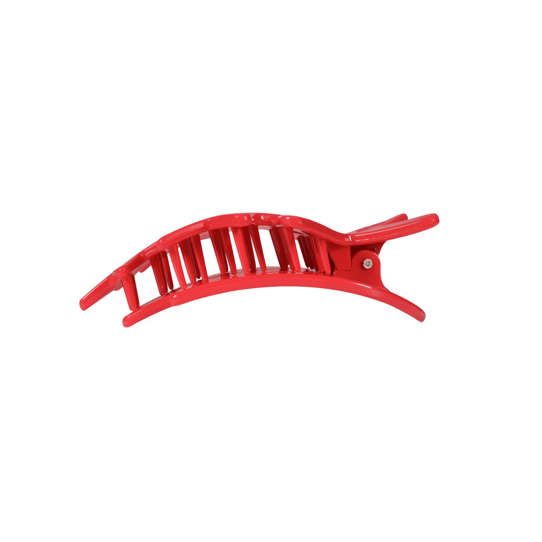 TELETIES MEDIUM FLAT HAIR CLIP - RED SHOOTING STARS
