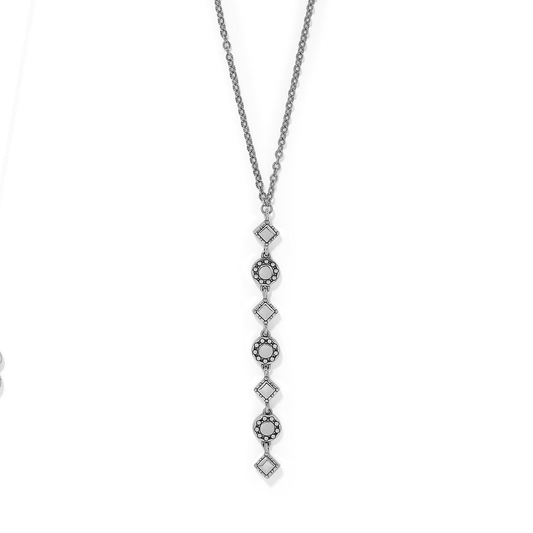 Halo Nova Drop Necklace - Silver-Multi