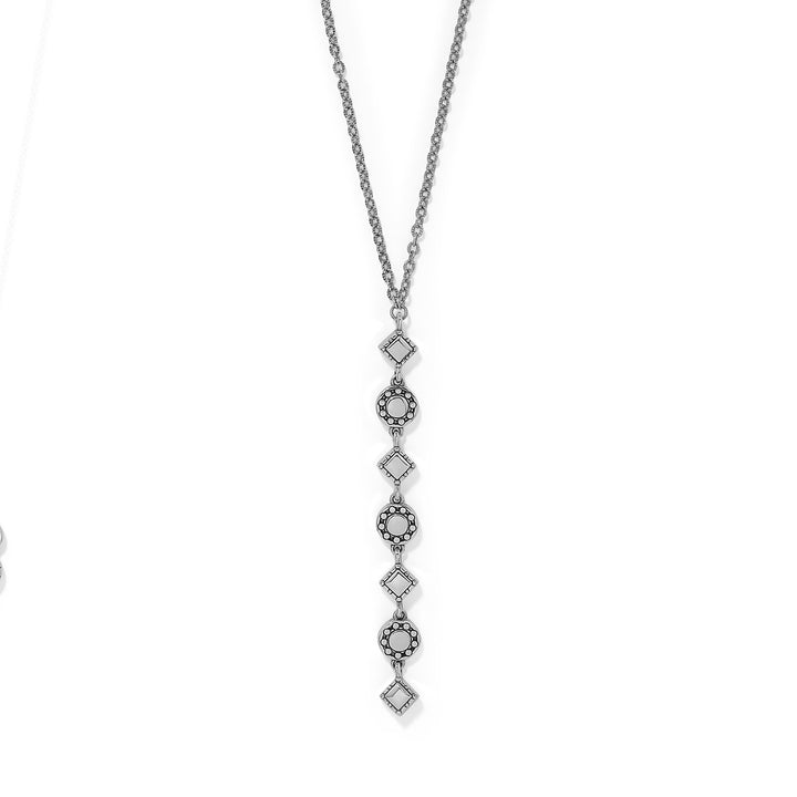 Halo Nova Drop Necklace - Silver-Multi