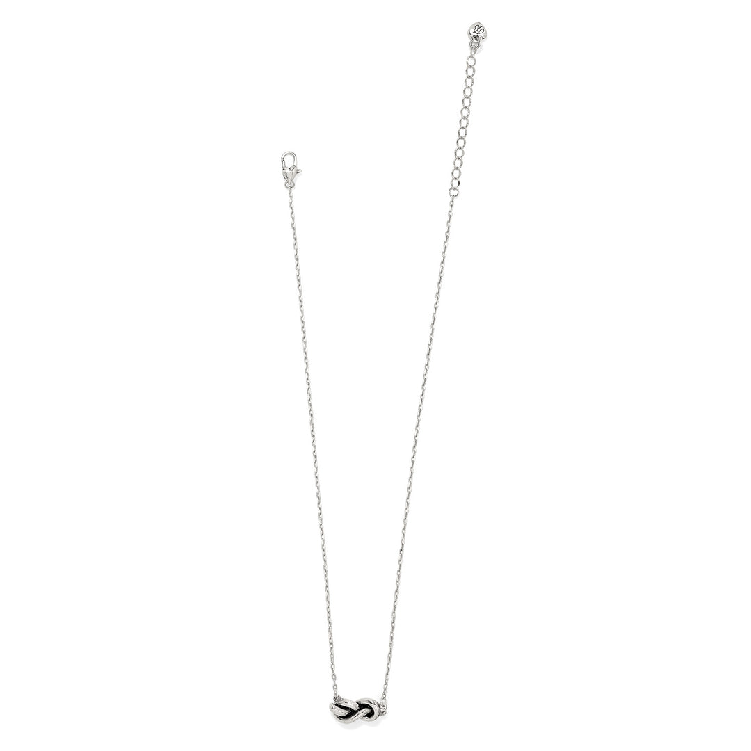 Interlok Single Knot Petite Necklace - Silver