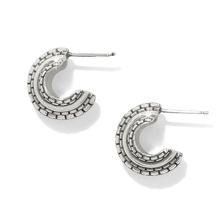 Ferrara Scala Hoop Earrings - Silver