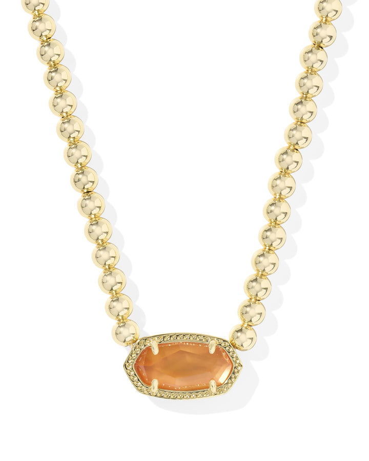 KENDRA SCOTT ELISA BEADED NECKLACE - GOLD PAPAYA MOP
