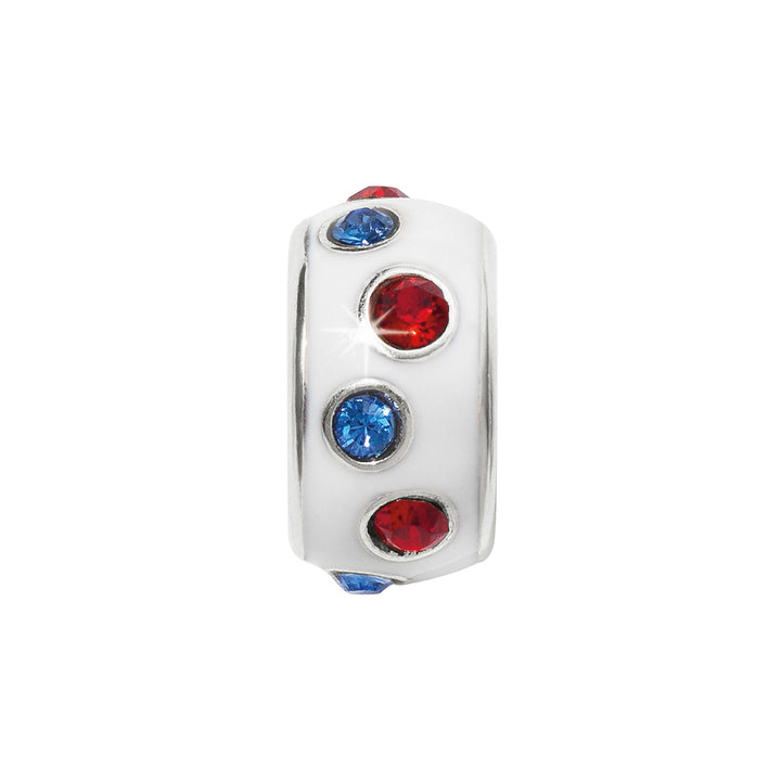 SUGAR DOTS SPACER - RED-WHITE-BLUE