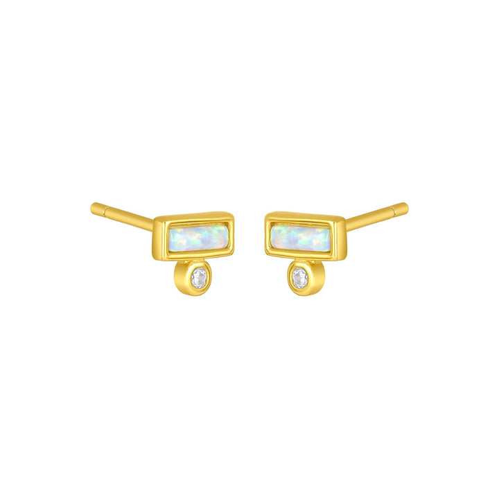 ASHTON OPAL STUDS - GOLD