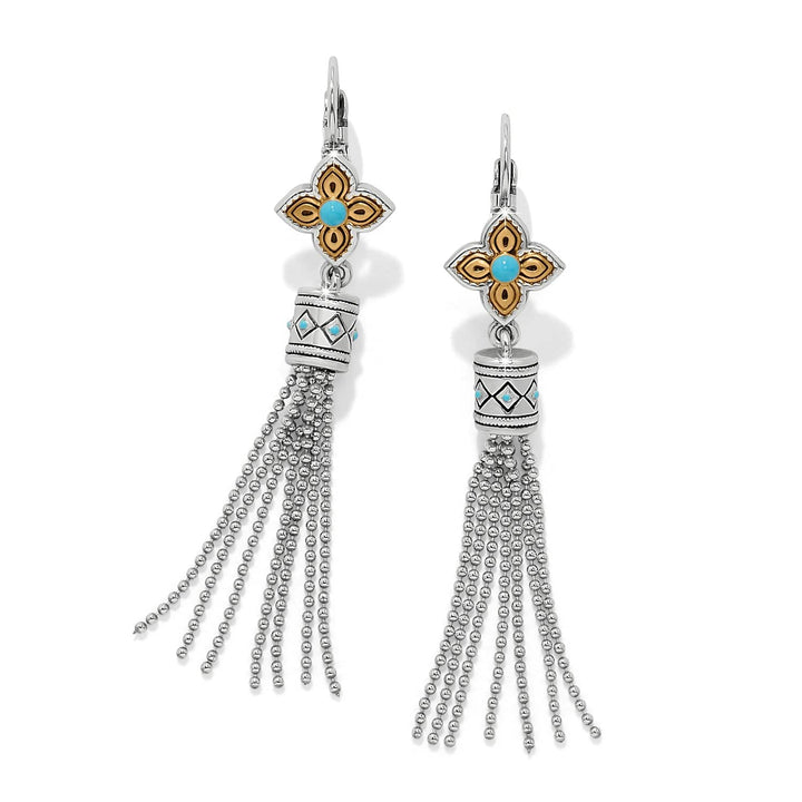Mosaic Cerrillos Leverback Earrings - Silver-Gold