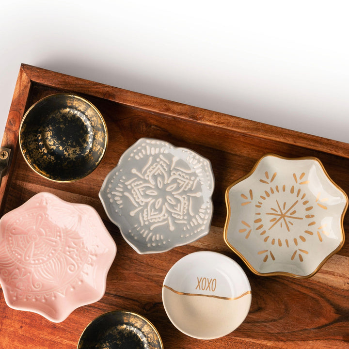 LARGE SHAPED TRINKET TRAY - WHITE