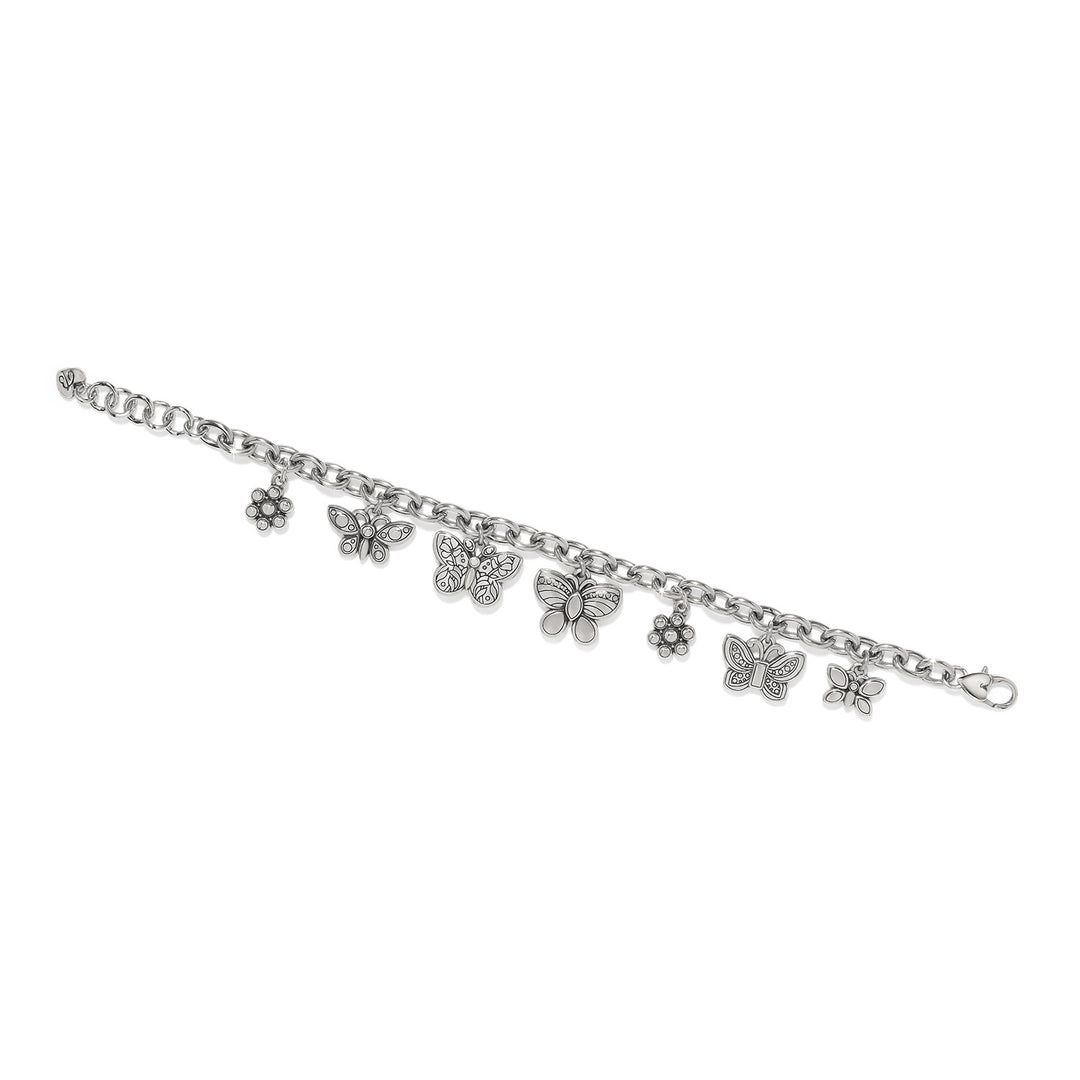 La Tulipe Butterfly Charm Bracelet - Silver-Multi