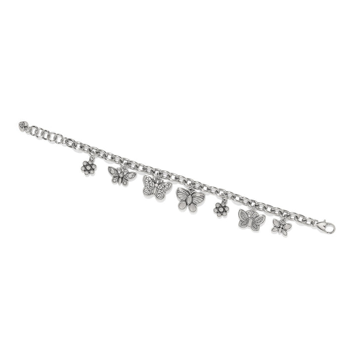 La Tulipe Butterfly Charm Bracelet - Silver-Multi