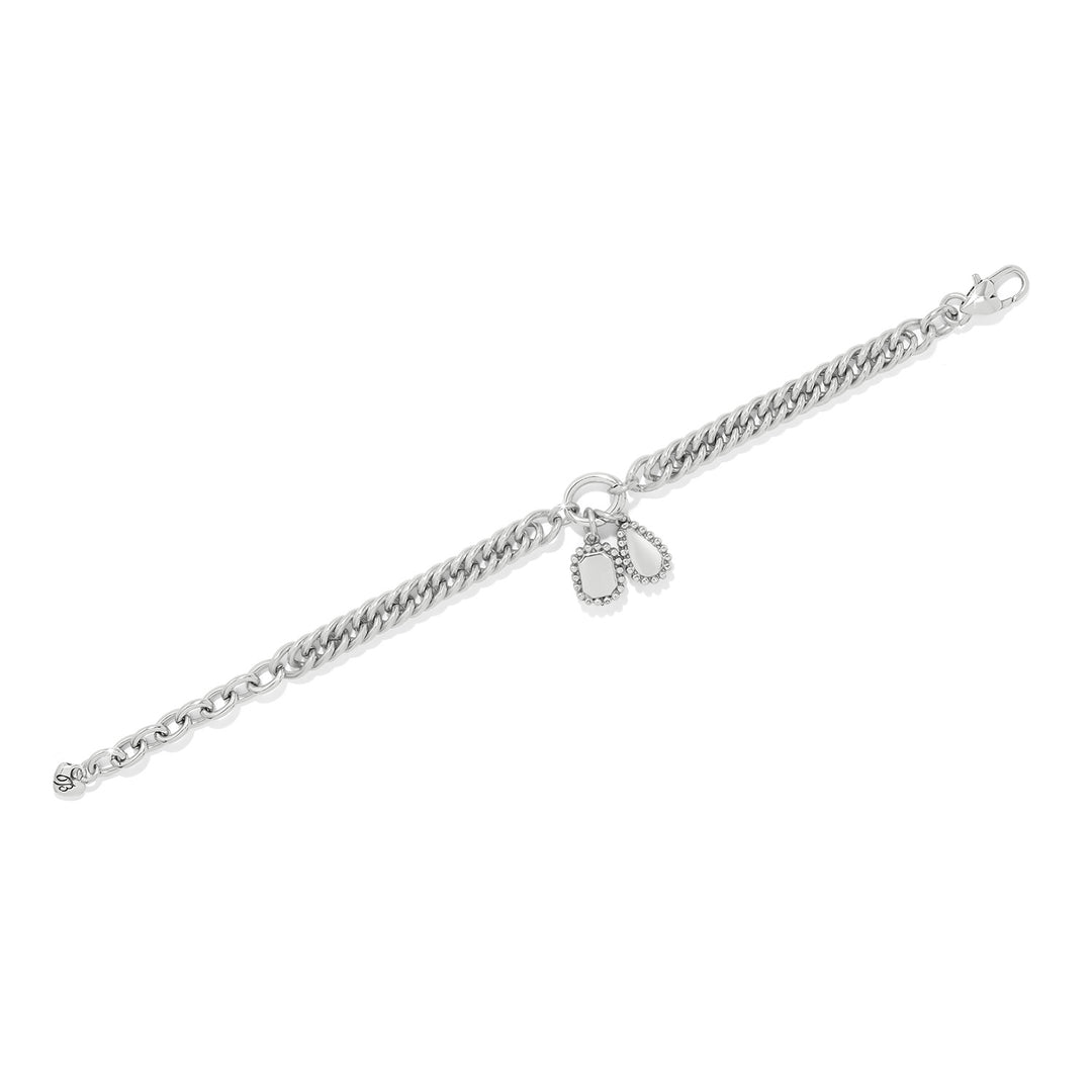 Twinkle Luxe Charm Link Bracelet - Silver