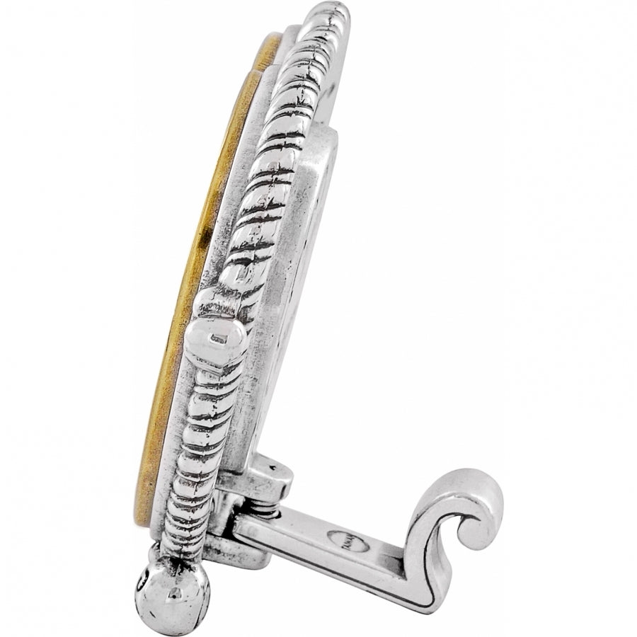 HEARTBEAT IN TIME  CLOCK - SILVER-BRASS