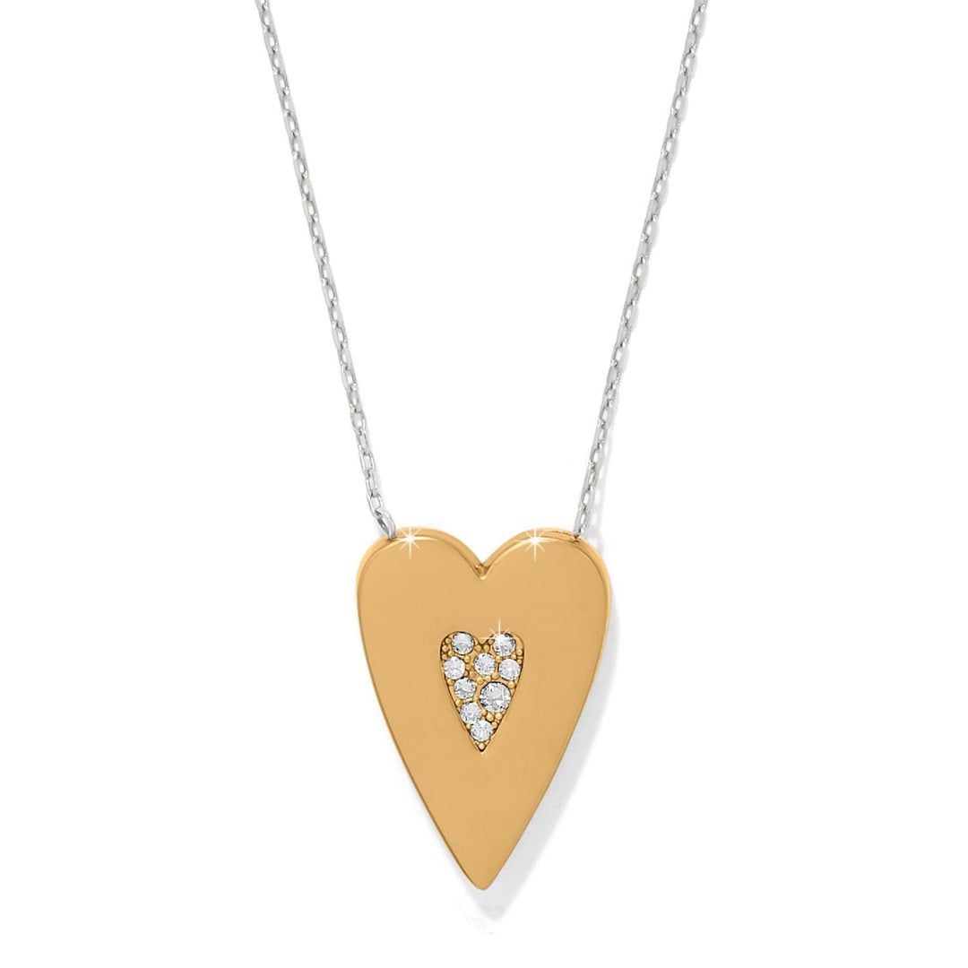 Love Messages Love Finds A Way Reversible Necklace - Silver-Red
