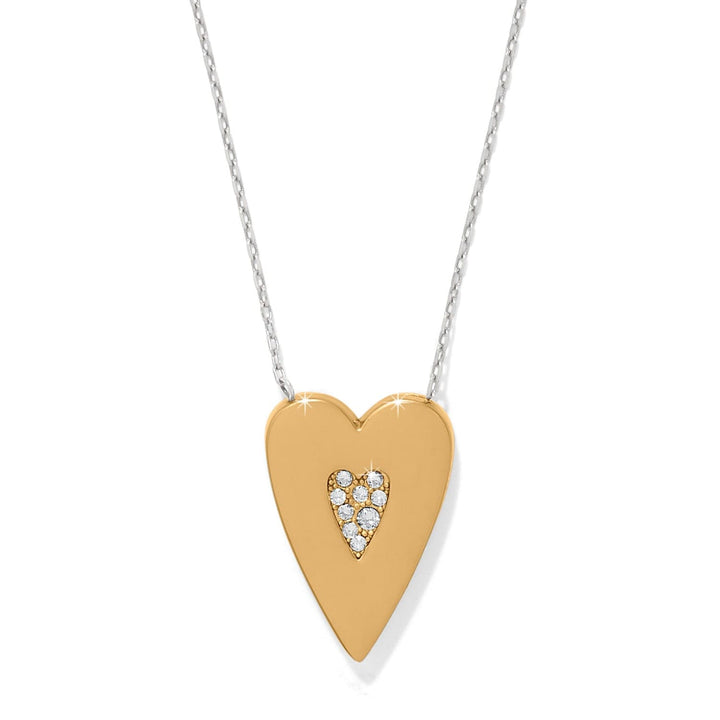 Love Messages Love Finds A Way Reversible Necklace - Silver-Red
