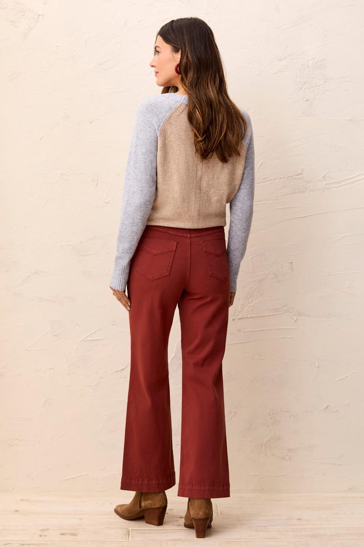 FLY FRONT 5 POCKET PANT - HENNA