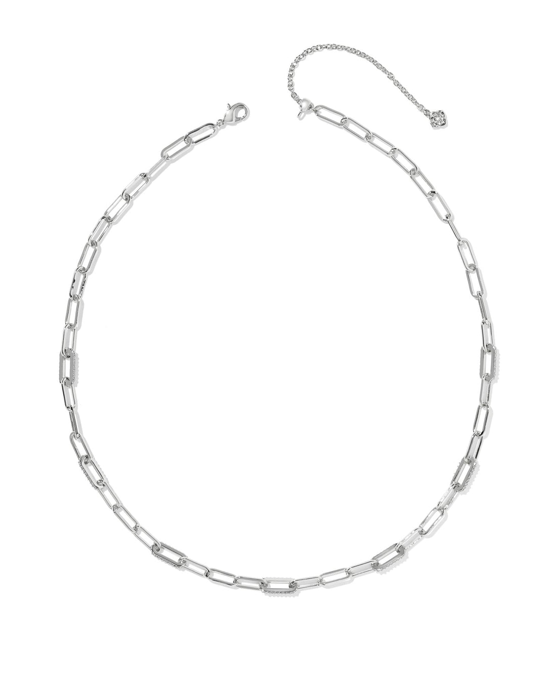 KENDRA SCOTT BELLA CHAIN NECKLACE - SILVER WHITE
