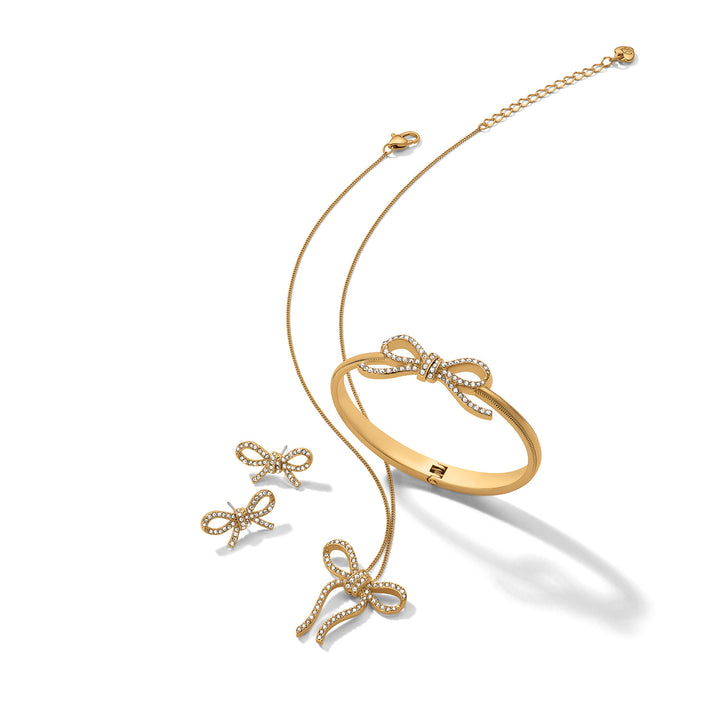 Illumina Bow Post Earrings - Gold