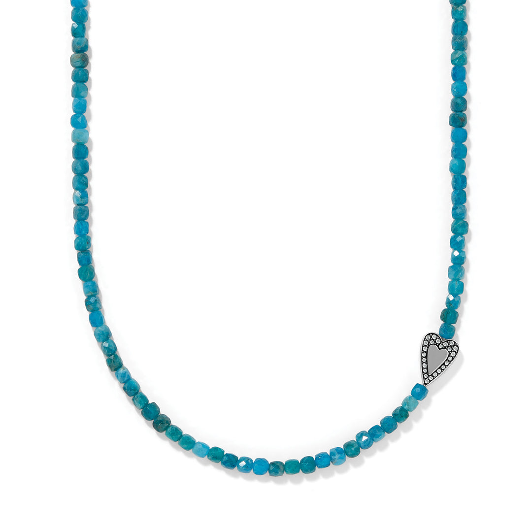 Love Message Be Bold Teal Necklace - Silver-Teal