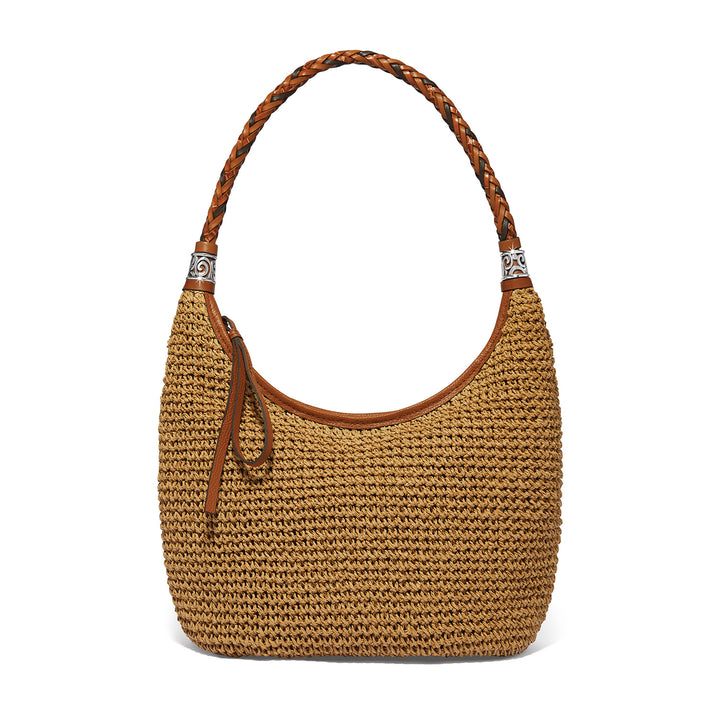 Shelby Straw Shoulder Bag - Wheat/Luggage