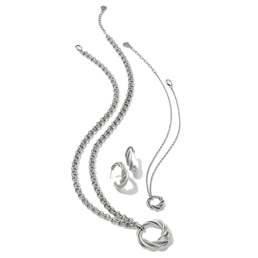 Antica Long Necklace - Silver