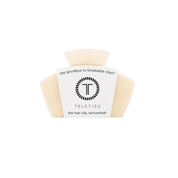 TELETIES PETITE CLASSIC HAIR CLIP - ALMOND BEIGE