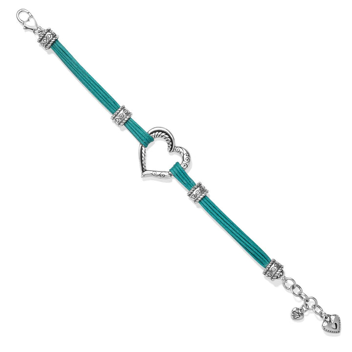 HERITAGE HEART BRACELET - SILVER-TEAL