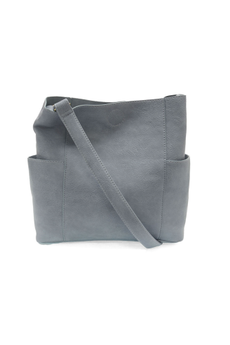 KAYLEIGH BUCKET BAG W/SIDE POCKET - NEW DUSTY BLUE