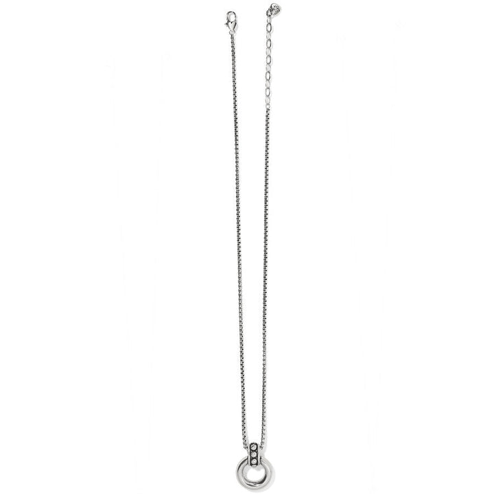 PRETTY TOUGH STUD RING NECKLACE - SILVER -