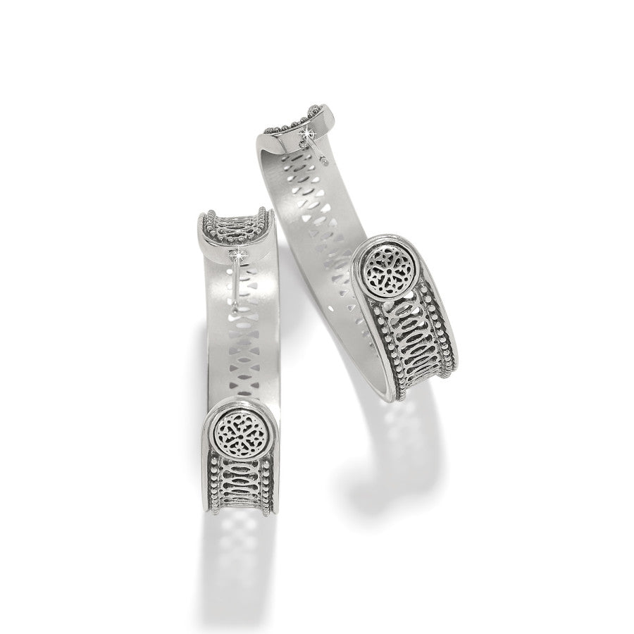 FERRARA SIENA LARGE HOOP EARRINGS - SILVER