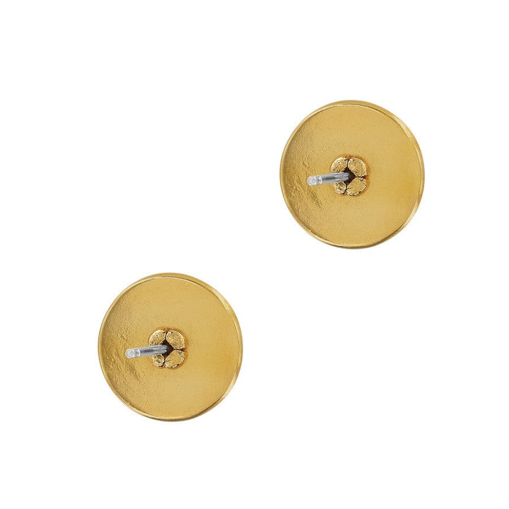 FERRARA TWO TONE POST EARRINGS - SILVER/GOLD