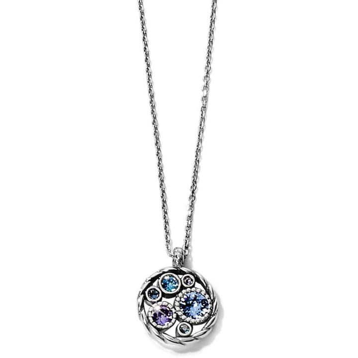 HALO PETITE NECKLACE - SILVER/TANZANITE