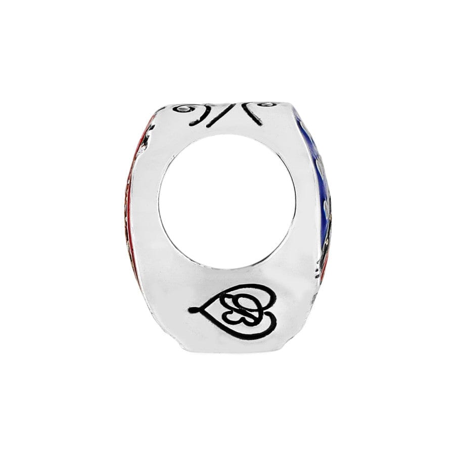HEARTS AND STRIPES BEAD -MULTI