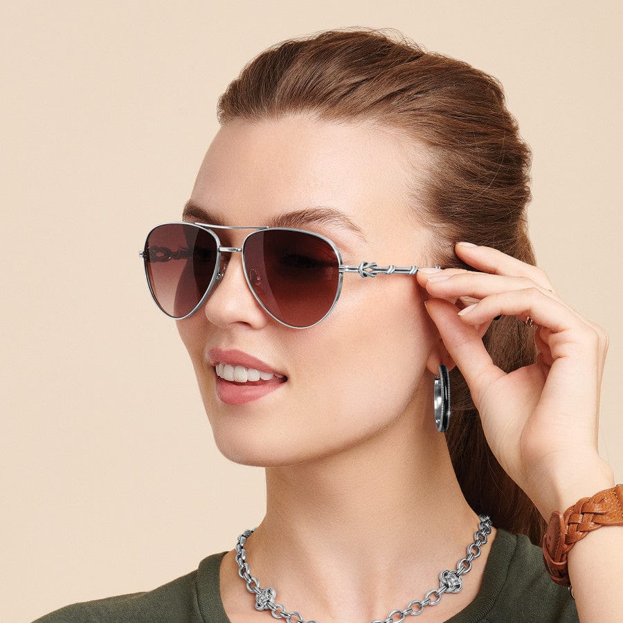 INTERLOK HARMONY SUNGLASSES - SILVER-TORTOISE