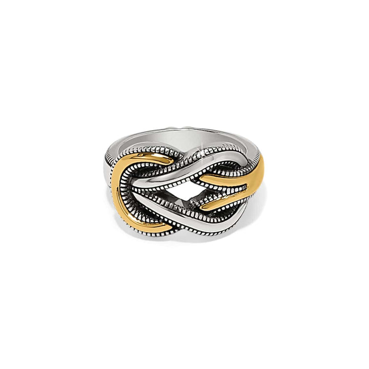 INTERLOK HARMONY RING - SILVER-GOLD - SIZE 8