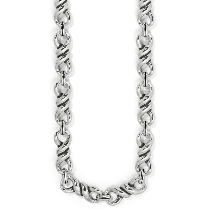 INTERLOK TWIST COLLAR NECKLACE - SILVER -