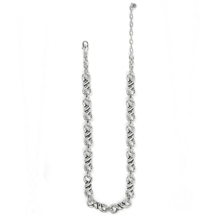 INTERLOK TWIST COLLAR NECKLACE - SILVER -