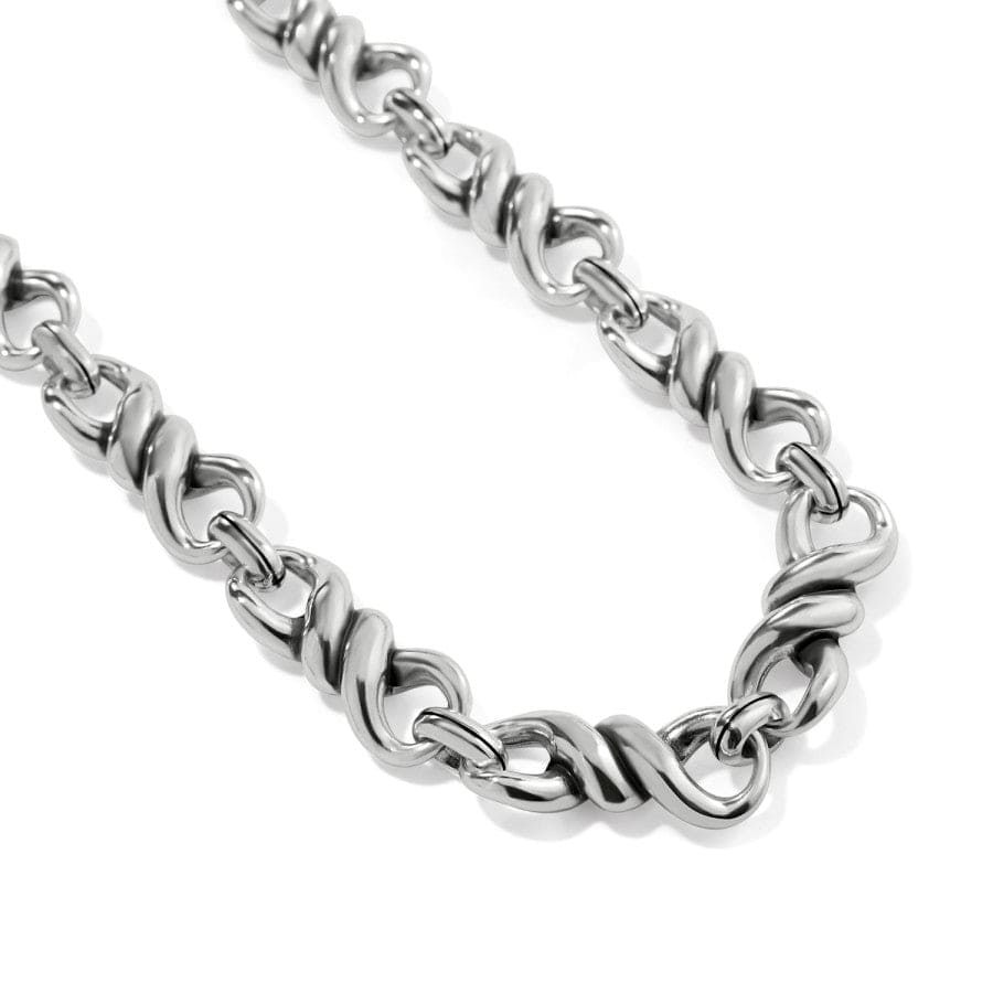 INTERLOK TWIST COLLAR NECKLACE - SILVER -