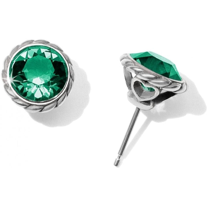 IRIS STUD EARRINGS - EMERALD