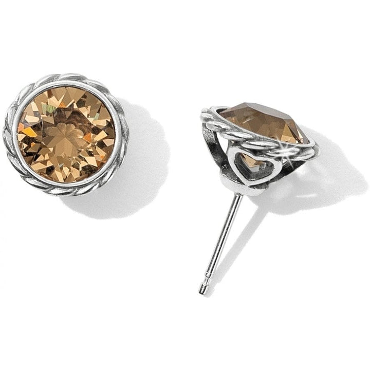 IRIS STUD EARRINGS - LT TOPAZ