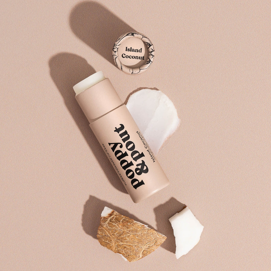 POPPY & POUT LIP BALM - ISLAND COCONUT