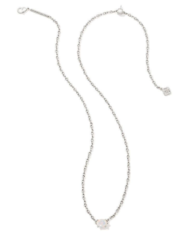 CAILIN PENDANT NECKLACE - RHODIUM CHAMPAGNE OPAL CRYSTAL