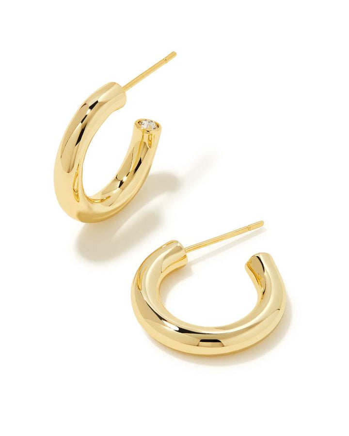 KENDRA SCOTT COLETTE HUGGIE EARRINGS - GOLD