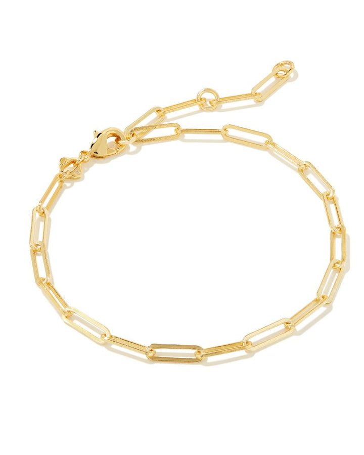 KENDRA SCOTT COURTNEY PAPERCLIP BRACELET - GOLD