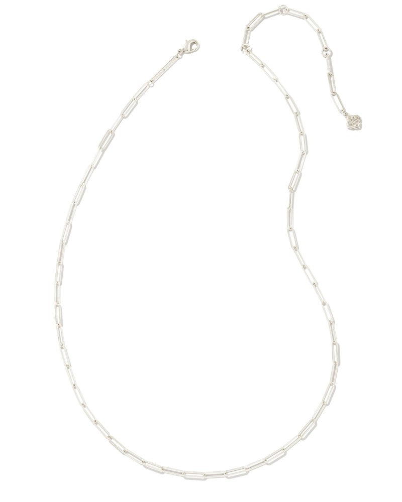 COURTNEY PAPERCLIP NECKLACE - SILVER