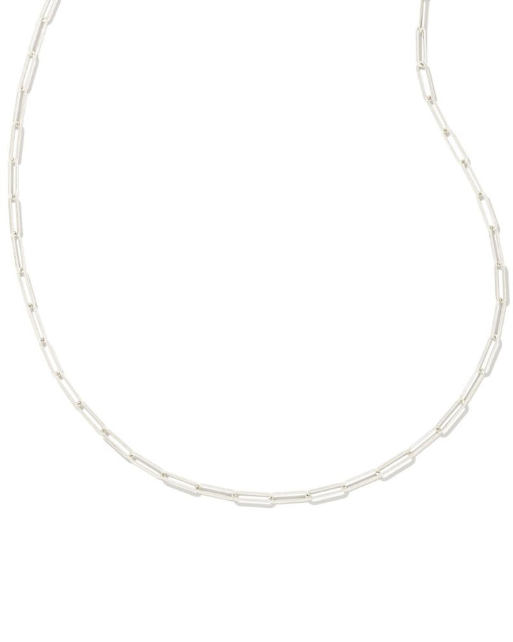 COURTNEY PAPERCLIP NECKLACE - SILVER