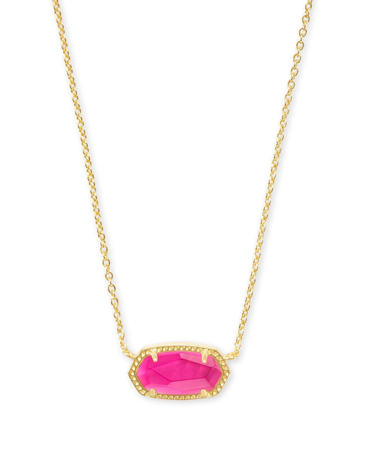 ELISA SHORT PENDANT NECKLACE - GOLD AZALEA ILLUSION